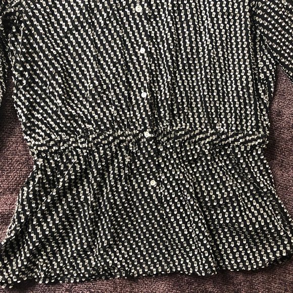 & Other Stories Black and White Pattern Blouse - Picture 5 of 11